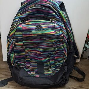 Adidas Multicolor Striped Backpack